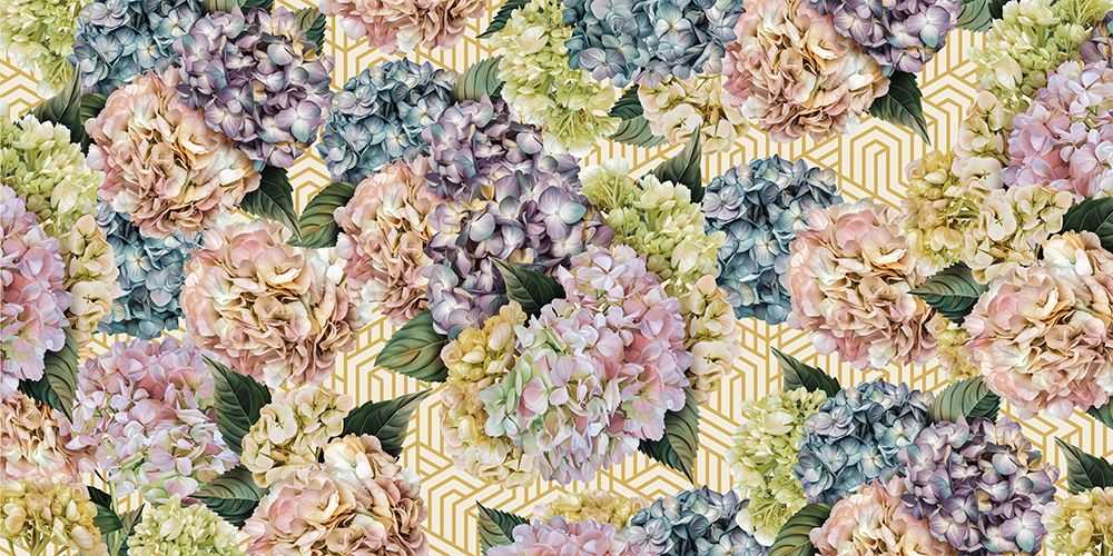 Hydrangeas_Gold Cream art print by Sue Skellern for $57.95 CAD