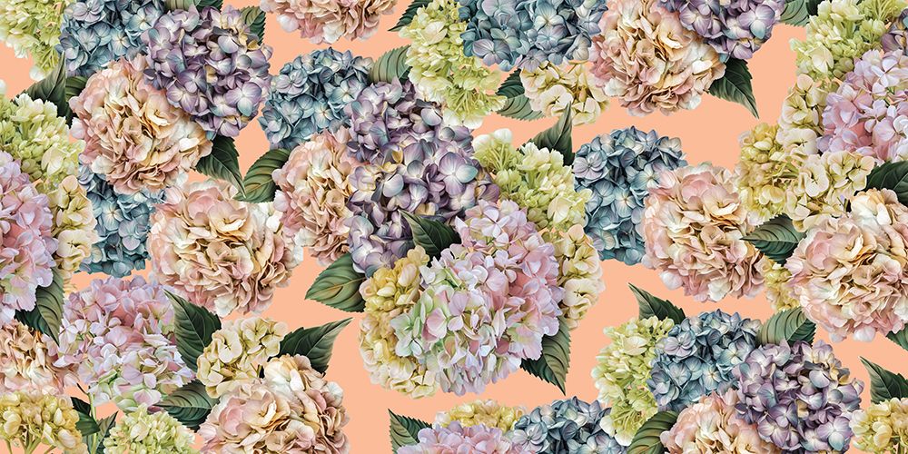 Hydrangeas_Peach Fuzz art print by Sue Skellern for $57.95 CAD