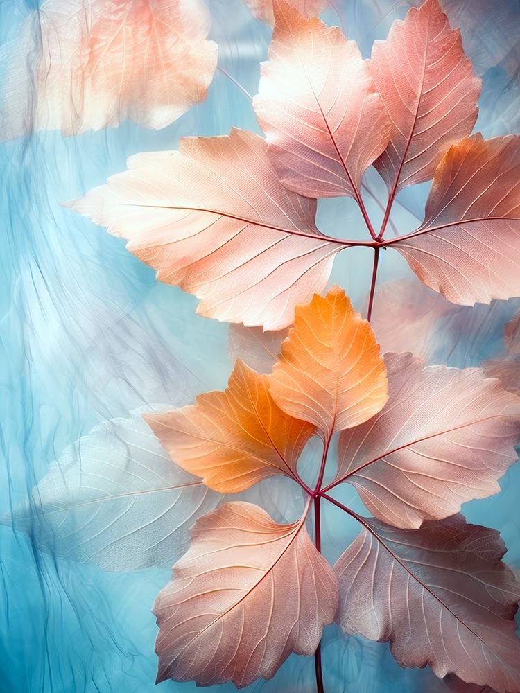Watercolor leaves nature floral 8 art print by Justyna Jaszke for $57.95 CAD