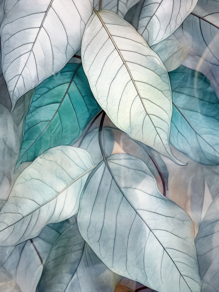 Watercolor leaves nature floral 6 art print by Justyna Jaszke for $57.95 CAD