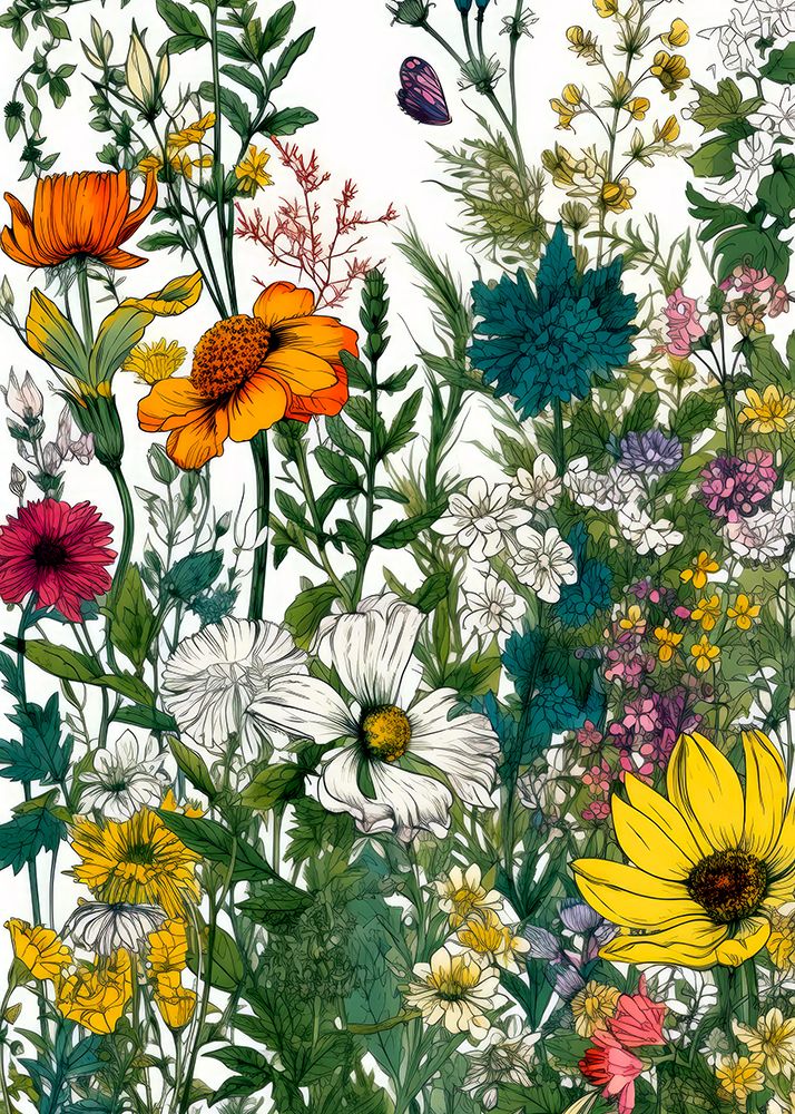 Flora Meadow (74) art print by Justyna Jaszke for $57.95 CAD