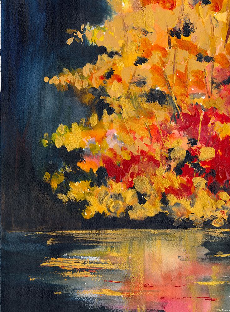 Autumn Lake art print by Christine Lindstrom for $57.95 CAD