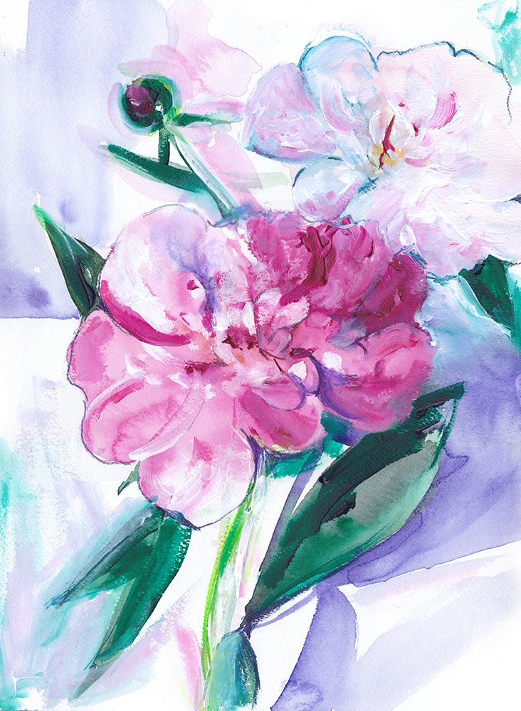 Periwinkle Peony Large art print by Christine Lindstrom for $57.95 CAD