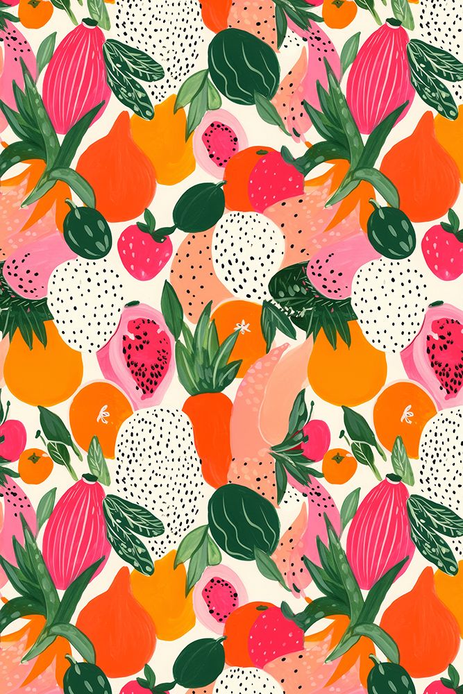 Fresh fruits pattern art print by Treechild for $57.95 CAD