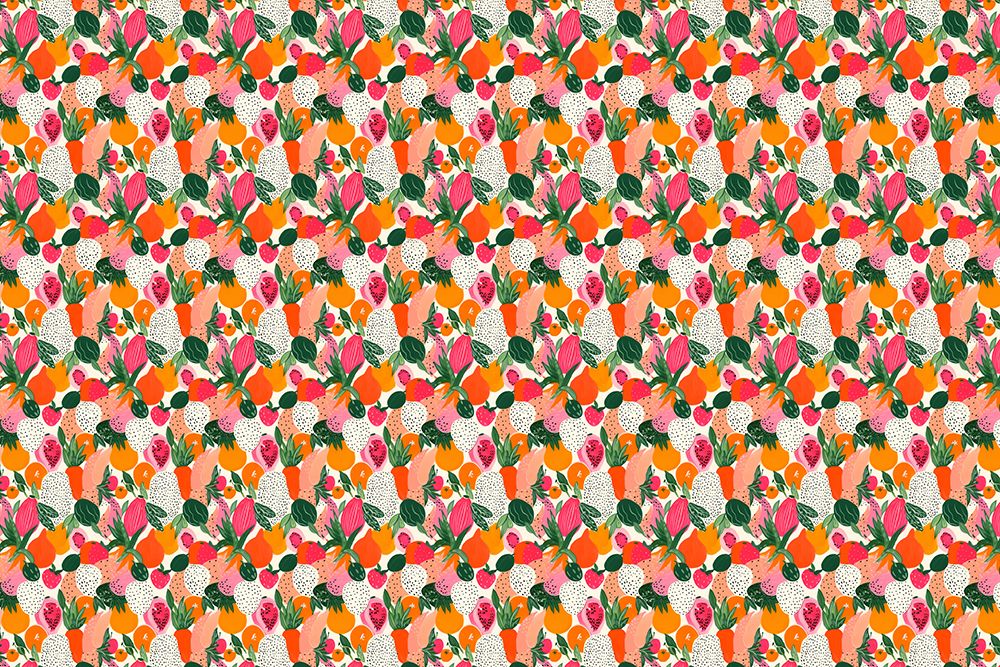 Fresh fruits pattern 3 art print by Treechild for $57.95 CAD