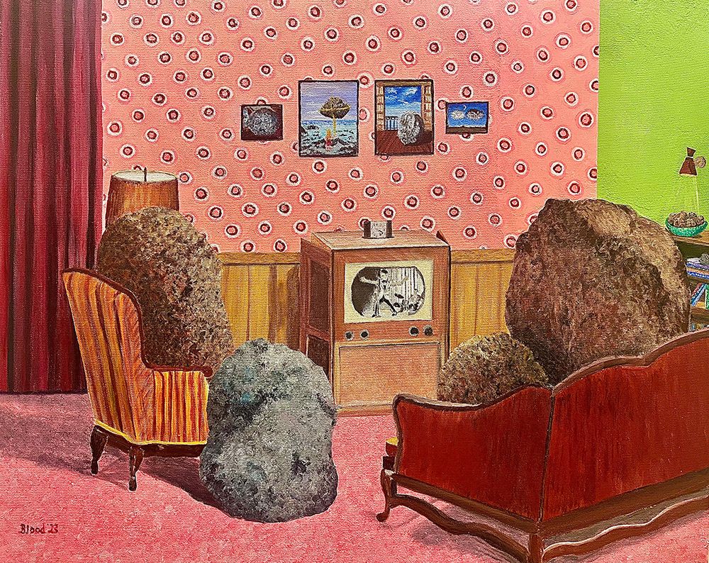 Tv Night With the Rocks art print by Tom Blood for $57.95 CAD