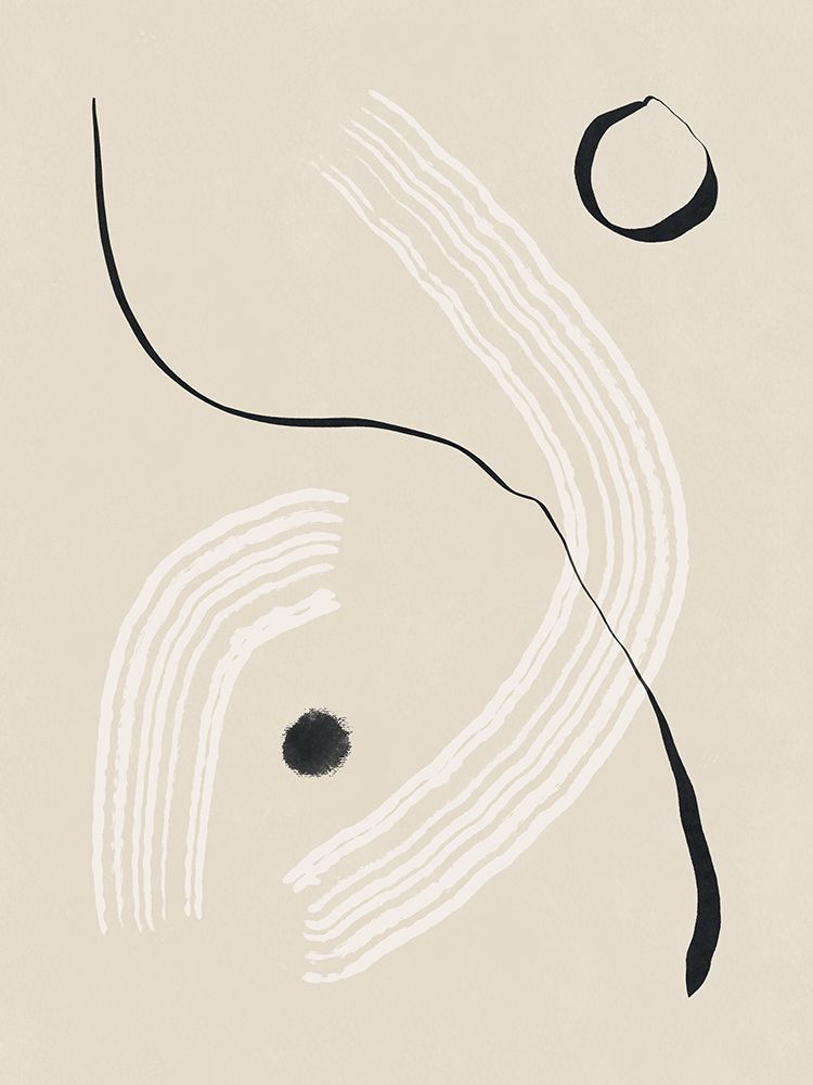 Abstract neutral line art minimalist art print by Little Dean for $57.95 CAD