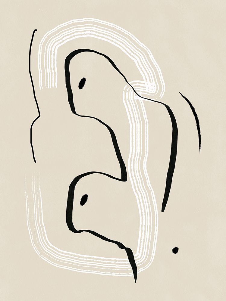 Reclining nude line art art print by Little Dean for $57.95 CAD