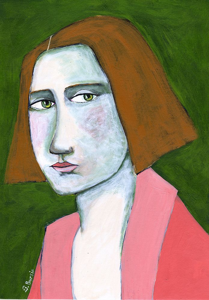 Woman in Pink Jacket art print by Sharyn Bursic for $57.95 CAD