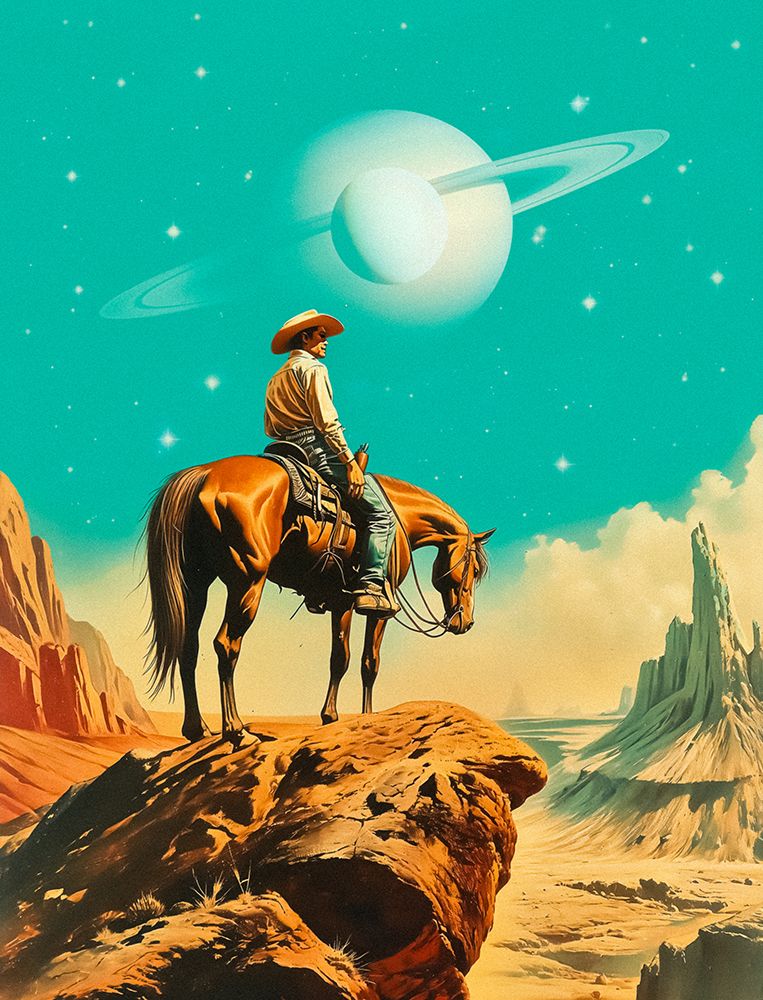 A Western Astronaut art print by Taudalpoi for $57.95 CAD