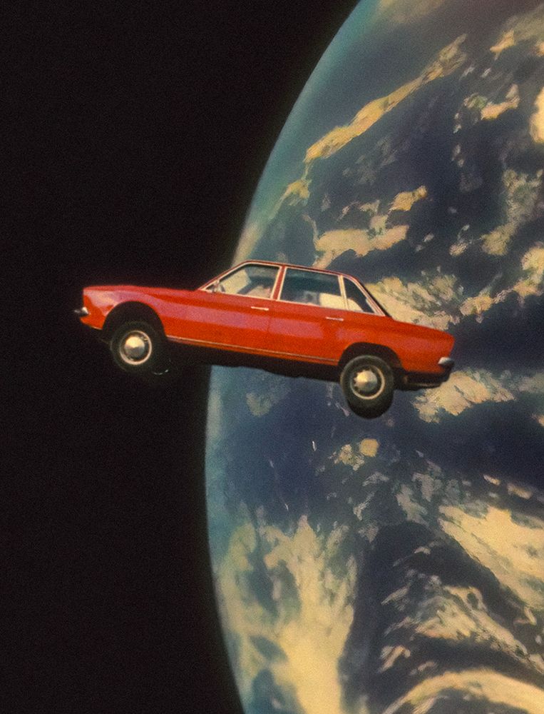 Flying Space Car art print by Taudalpoi for $57.95 CAD