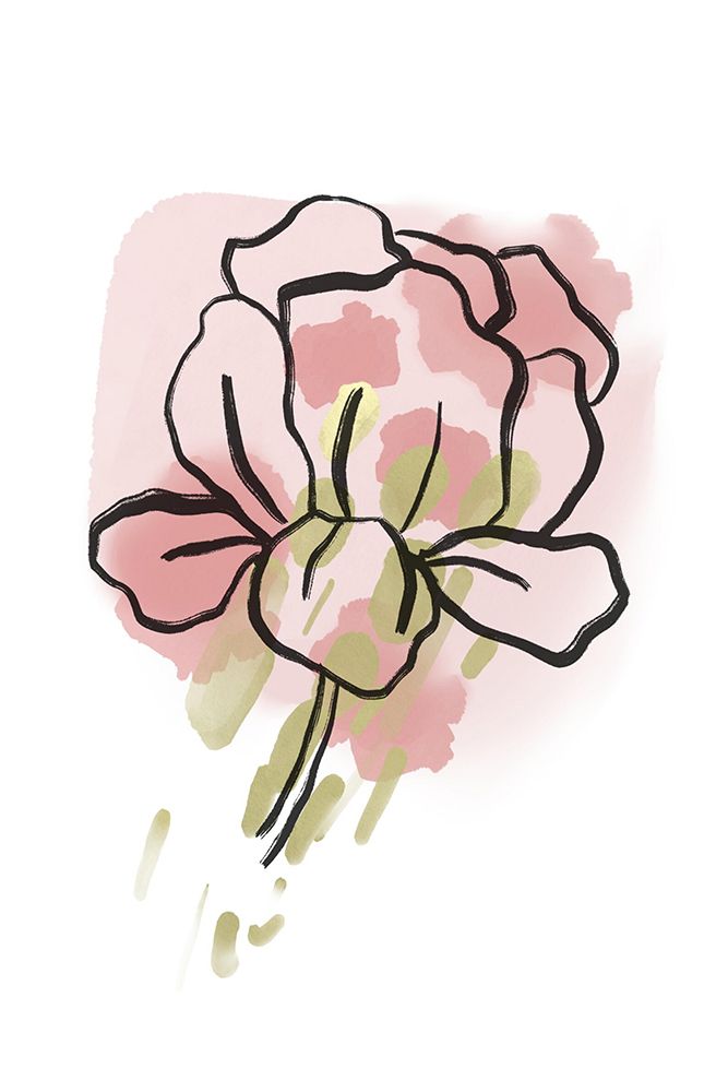 Botanical Pink Green 4 art print by Sally Ann Moss for $57.95 CAD