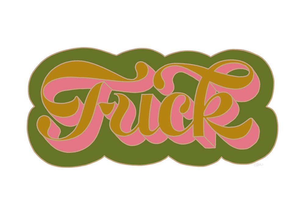 Fuck (pink green) art print by Sofie Bjorkgren-Nase for $57.95 CAD