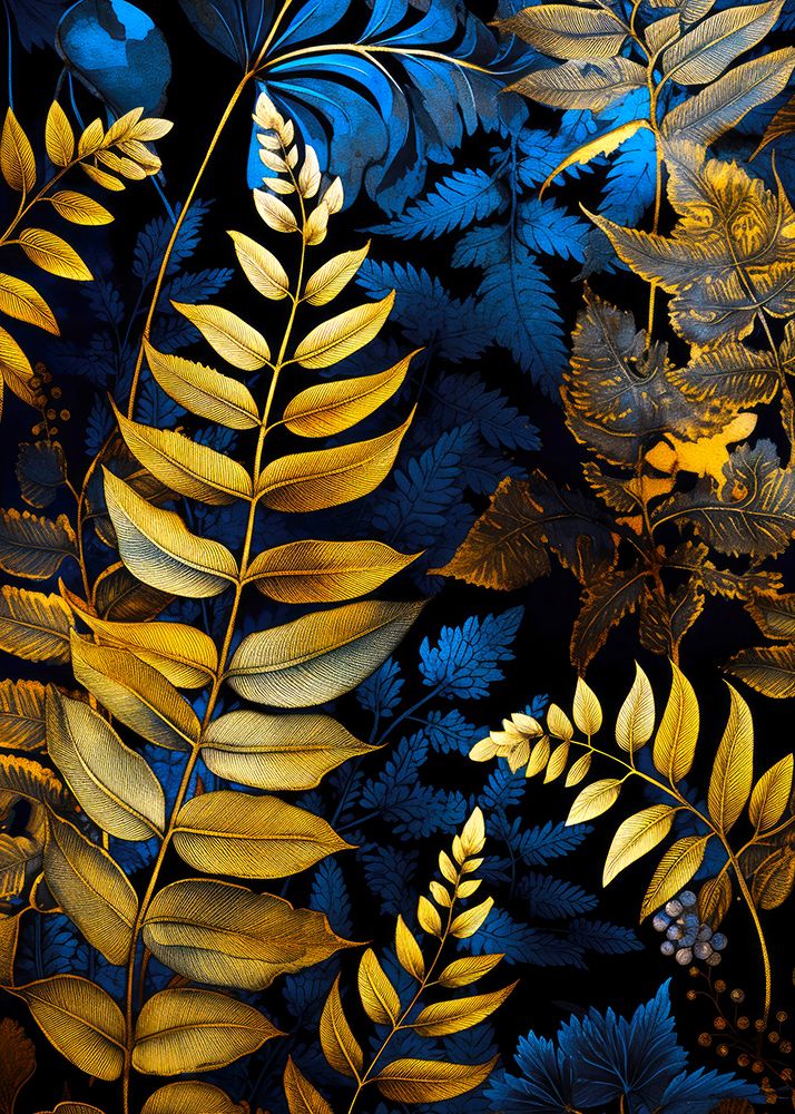 Vibrant Garden and ferns 1 art print by Justyna Jaszke for $57.95 CAD