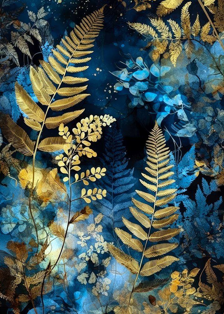 Vibrant Garden and ferns  3 art print by Justyna Jaszke for $57.95 CAD