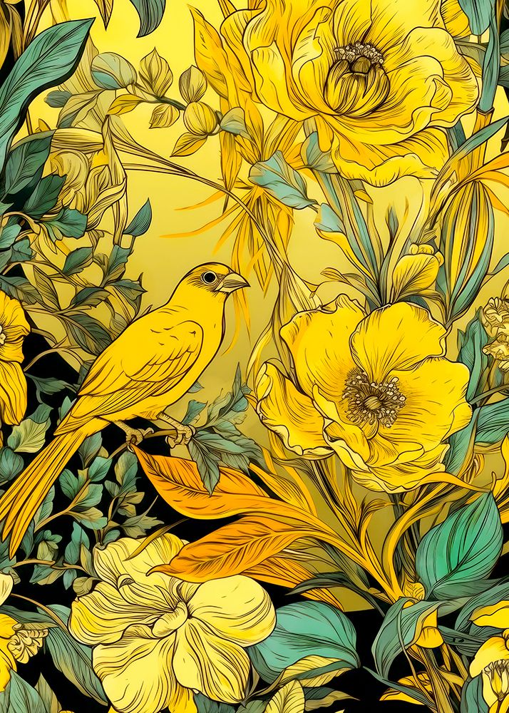 Flora and bird 2 art print by Justyna Jaszke for $57.95 CAD