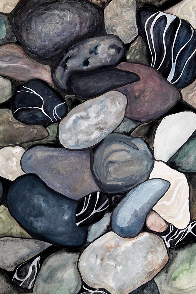 Beach stones art print by Emelie Marie for $57.95 CAD