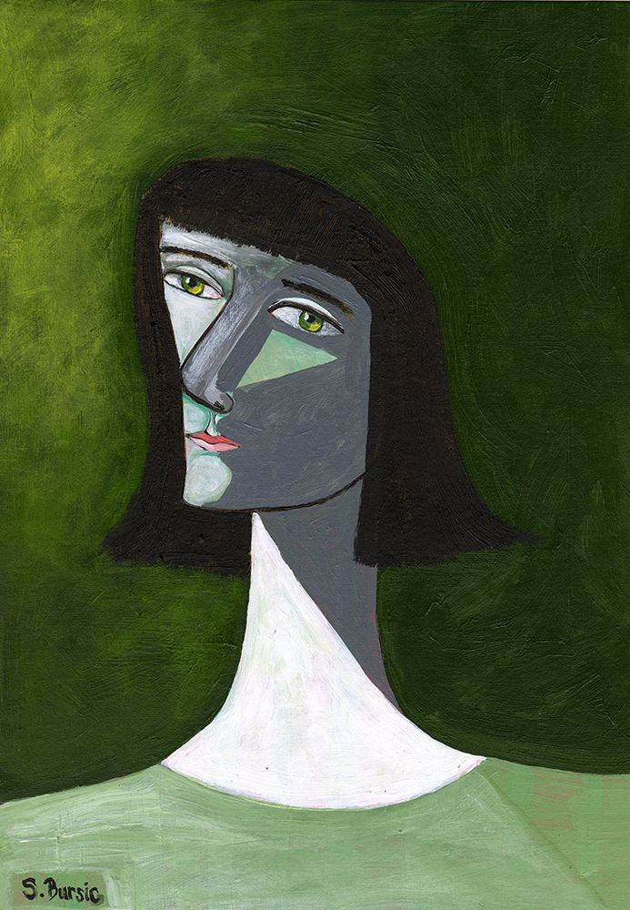 Lady in Green art print by Sharyn Bursic for $57.95 CAD