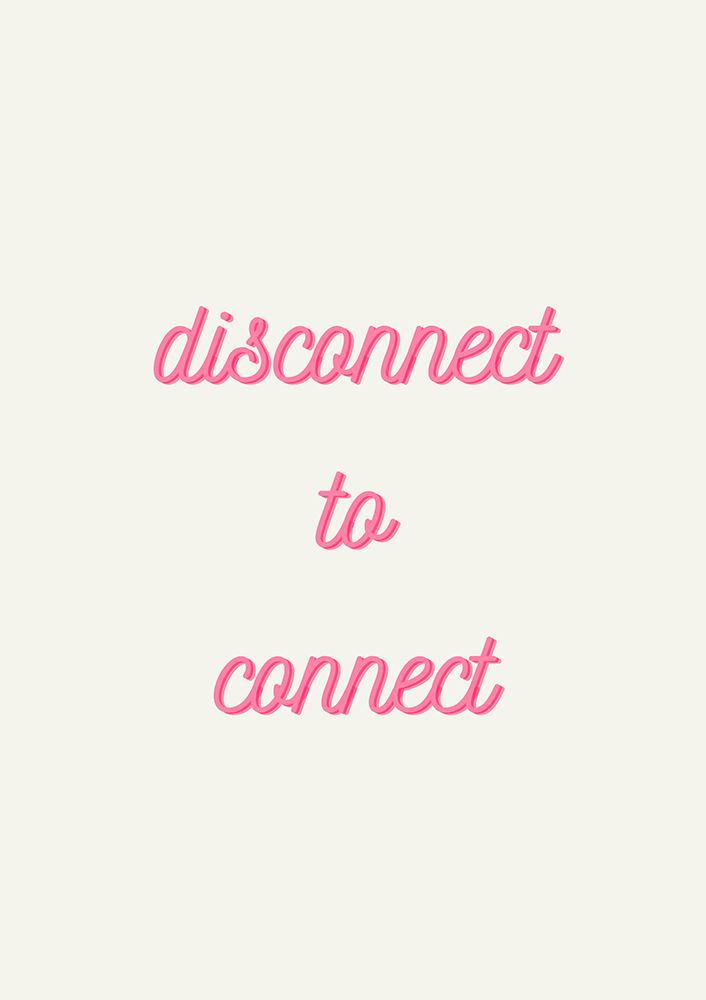 Disconnect to Connect in Pink art print by Art of Living for $57.95 CAD