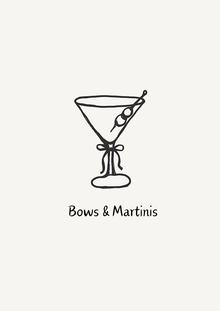 Bows a Martinis art print by Art of Living for $57.95 CAD