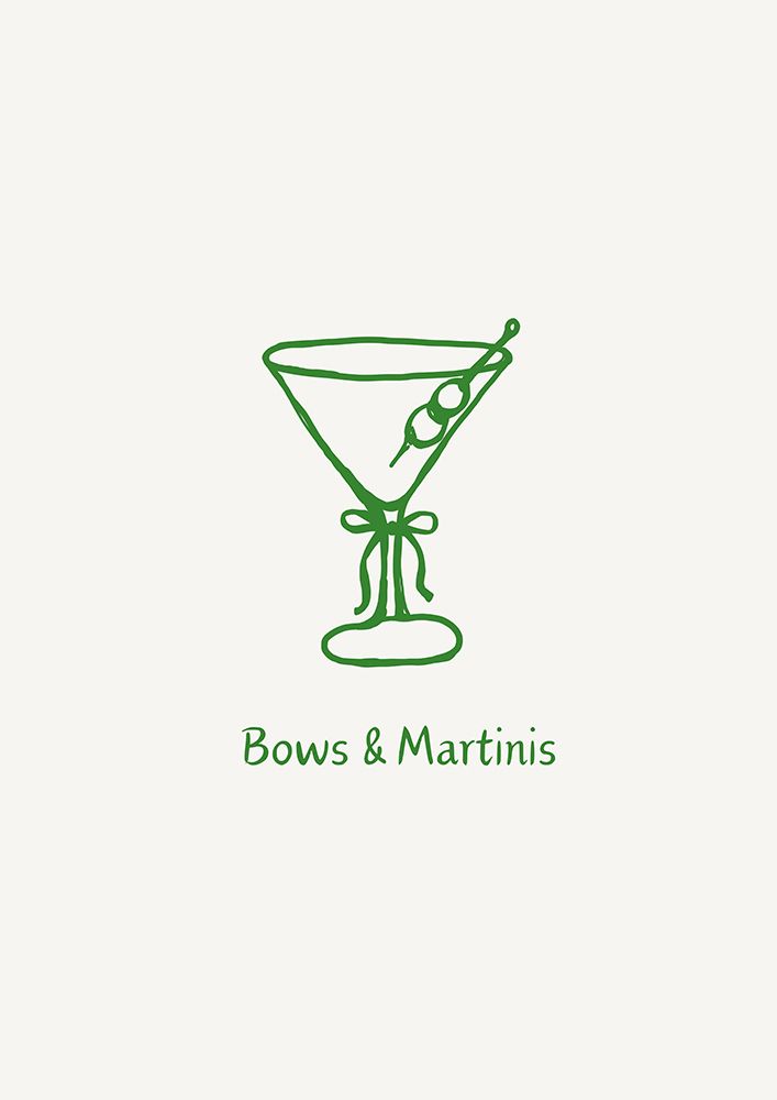 Green Bows and Martinis art print by Art of Living for $57.95 CAD