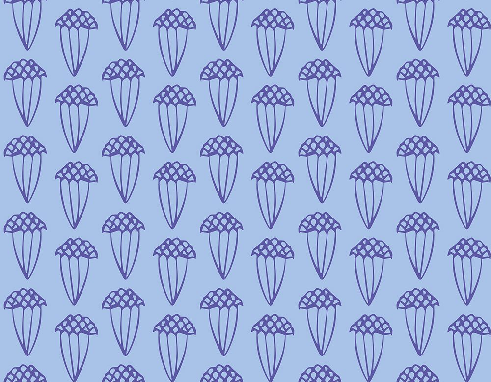 Seed Capsule Light Blue art print by Yvonne Gustafsson for $57.95 CAD