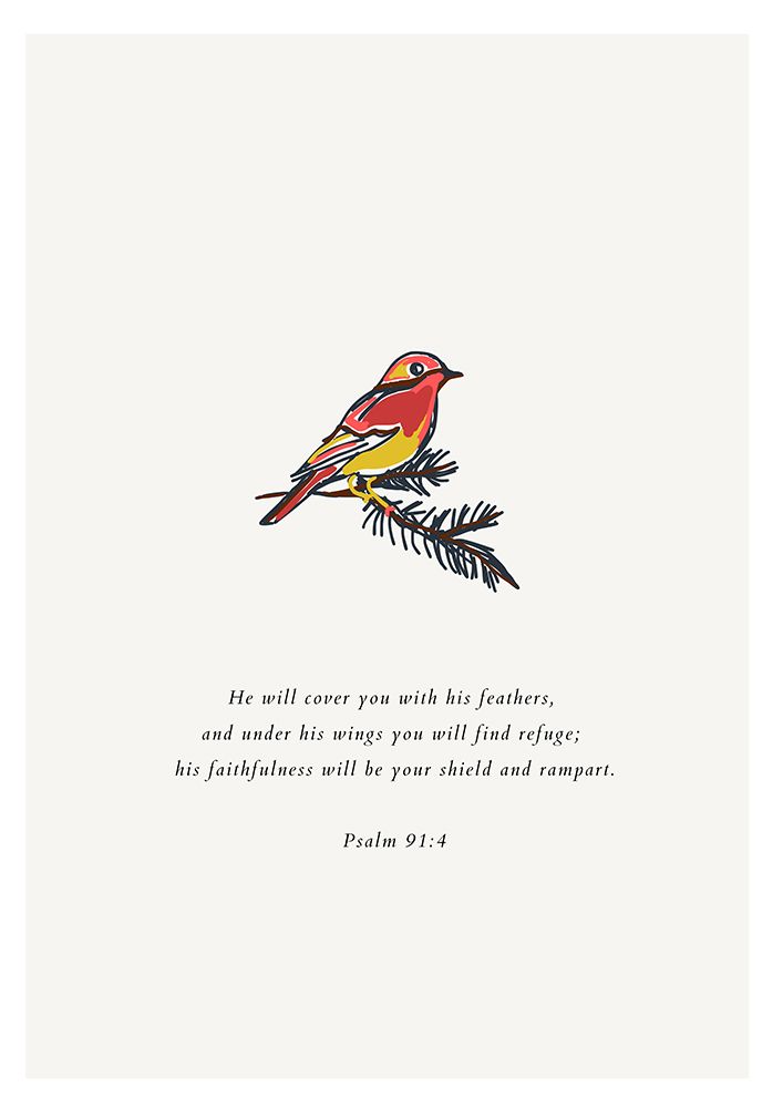 Psalm 91:4 art print by Art of Living for $57.95 CAD