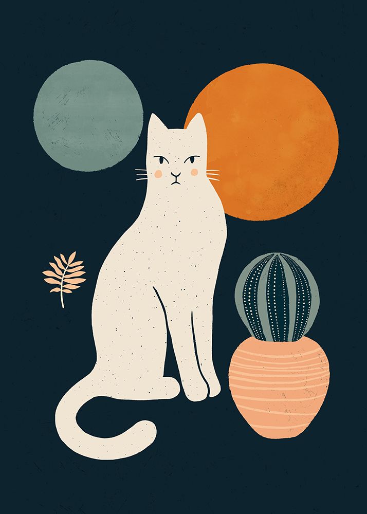 Cats and Plants 03 art print by Katarzyna Siorowska for $57.95 CAD