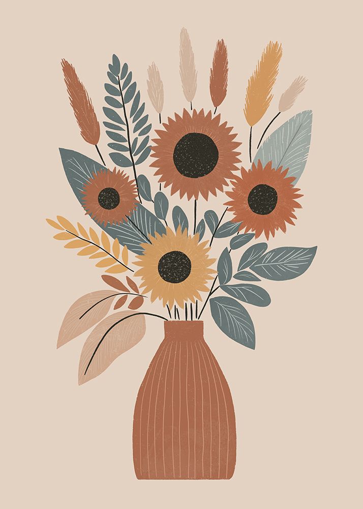 Sunflowers 02 art print by Katarzyna Siorowska for $57.95 CAD