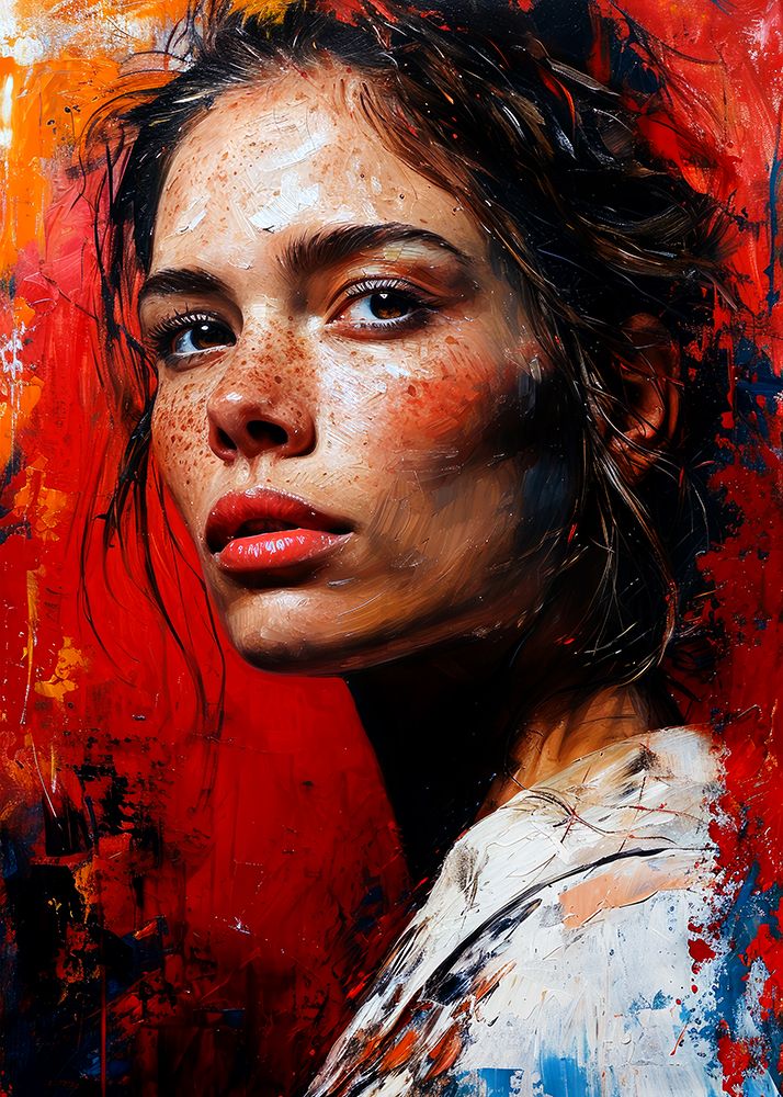 Portrait of a woman 4 art print by Justyna Jaszke for $57.95 CAD