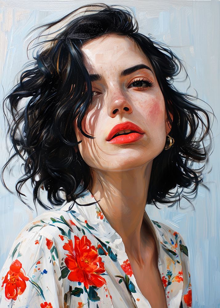 Portrait of a woman 8 art print by Justyna Jaszke for $57.95 CAD
