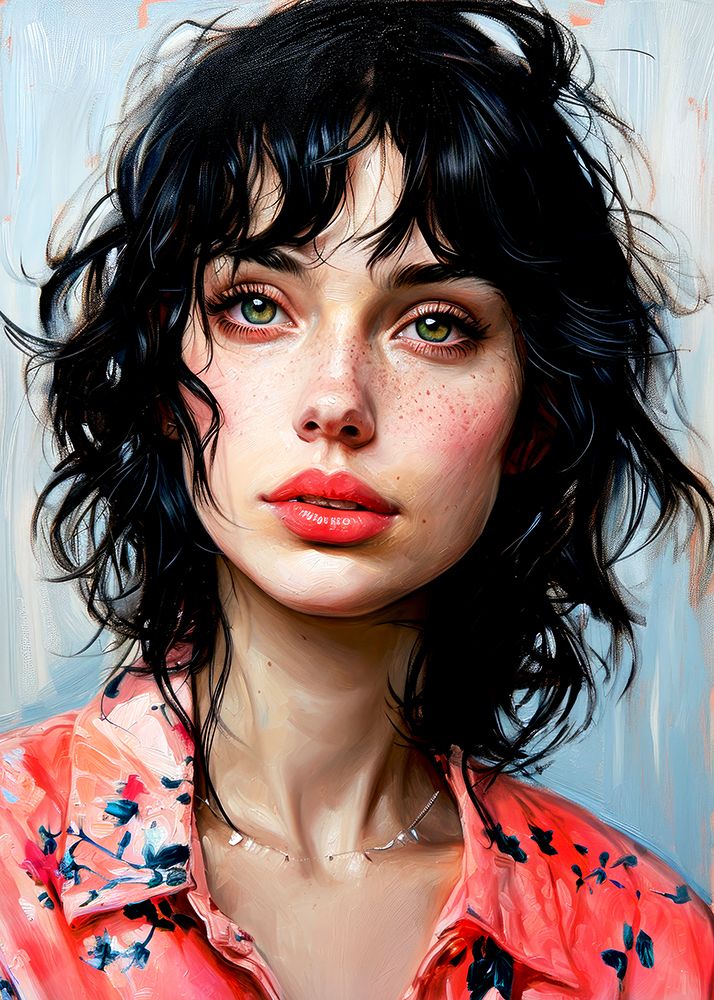 Portrait of a woman 9 art print by Justyna Jaszke for $57.95 CAD