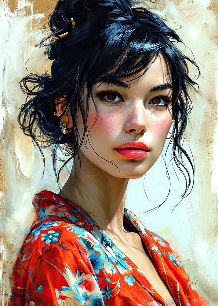 Portrait of a woman 11 art print by Justyna Jaszke for $57.95 CAD