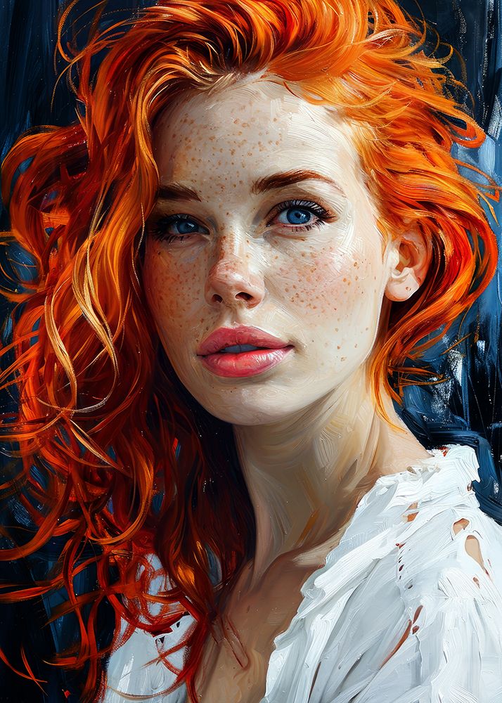 Portrait of a woman 14 art print by Justyna Jaszke for $57.95 CAD