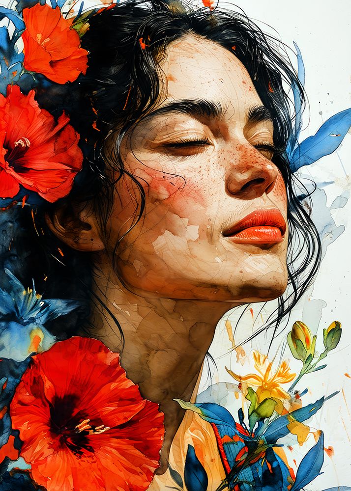 Portrait of a woman 17 art print by Justyna Jaszke for $57.95 CAD
