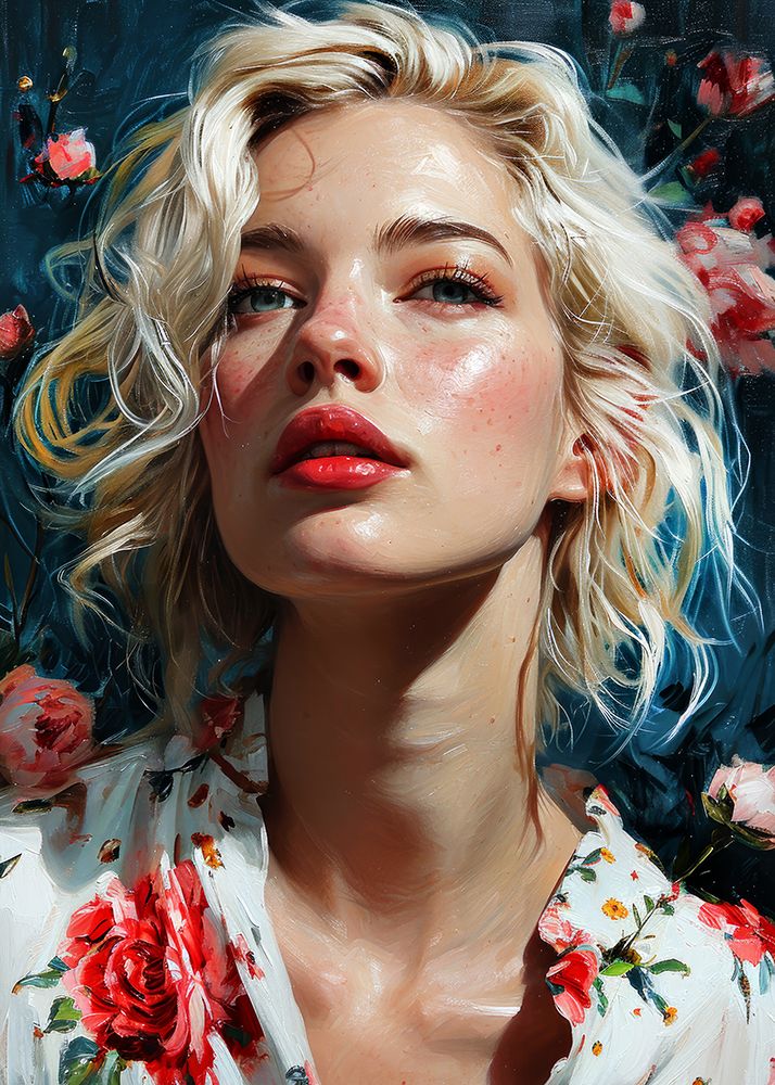 Portrait of a woman 20 art print by Justyna Jaszke for $57.95 CAD