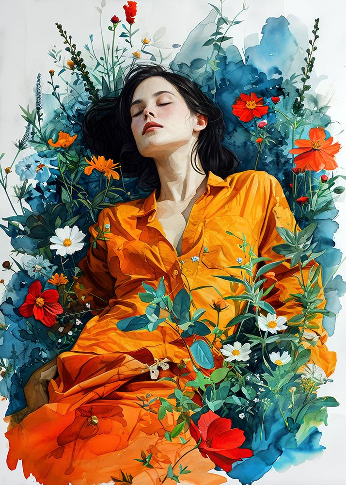 Portrait of a woman 24 art print by Justyna Jaszke for $57.95 CAD