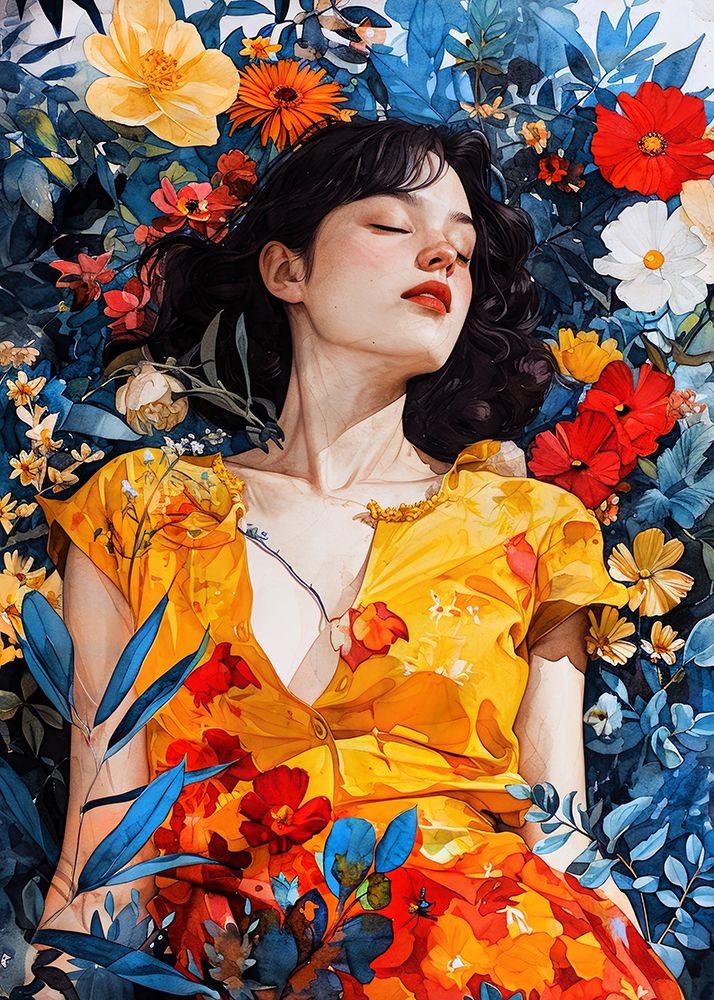Portrait of a woman 25 art print by Justyna Jaszke for $57.95 CAD