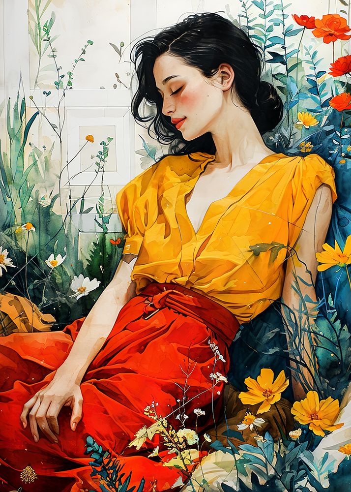 Portrait of a woman 26 art print by Justyna Jaszke for $57.95 CAD