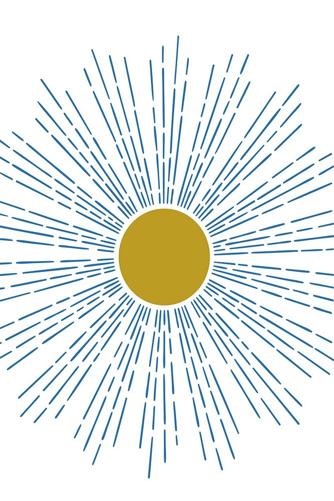 Sunrise Blue Gold 1 art print by Sally Ann Moss for $57.95 CAD