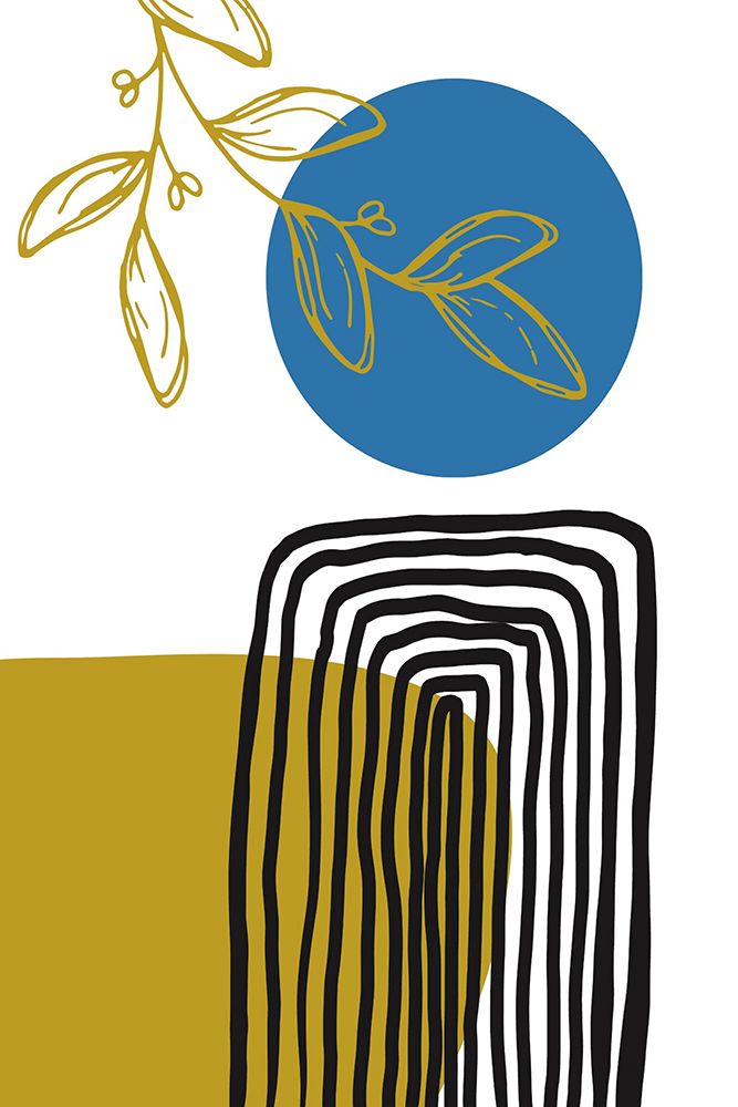 Sunrise Blue Gold 3 art print by Sally Ann Moss for $57.95 CAD