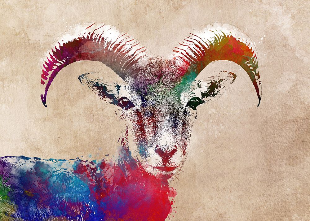Capricorn animal 5 art print by Justyna Jaszke for $57.95 CAD