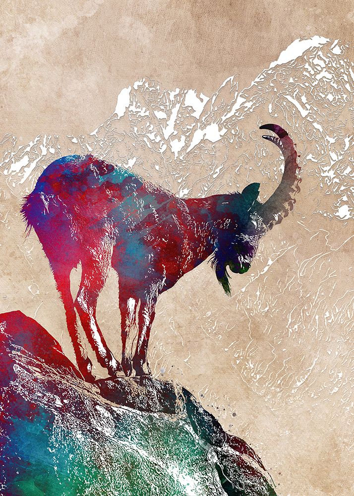 Capricorn animal 1 art print by Justyna Jaszke for $57.95 CAD