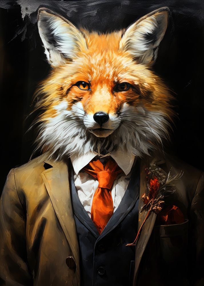 Fox hipster art print by Justyna Jaszke for $57.95 CAD