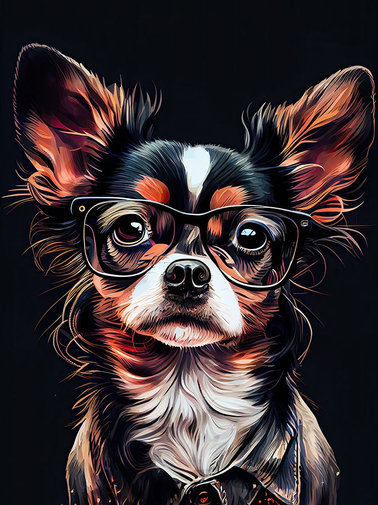 Dog hipster 3 art print by Justyna Jaszke for $57.95 CAD