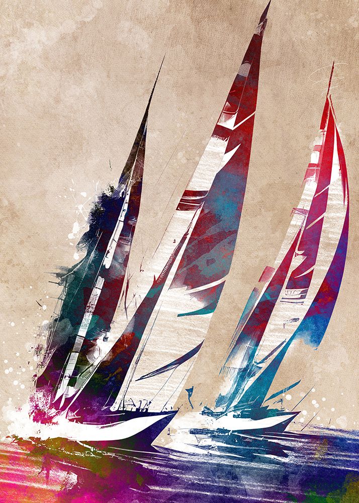 Sailing sport art 2 art print by Justyna Jaszke for $57.95 CAD