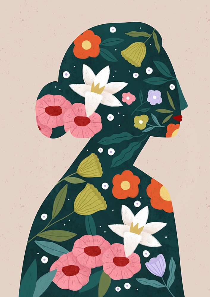 Woman in Bloom art print by Bea Muller for $57.95 CAD