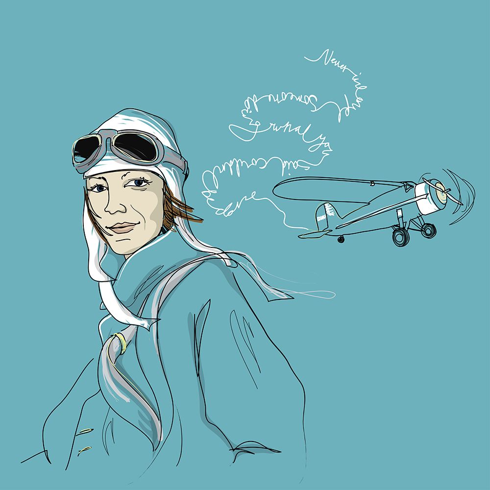 Amelia Earhart art print by Christina Heitmann for $57.95 CAD