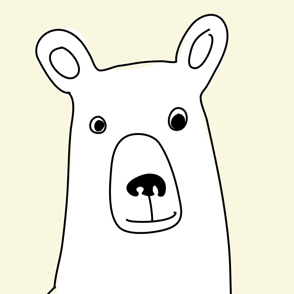 Bear In a Yellow Square art print by Christina Heitmann for $57.95 CAD