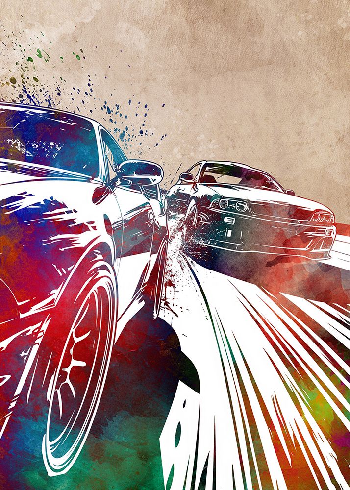 Sport Car Racing art print by Justyna Jaszke for $57.95 CAD